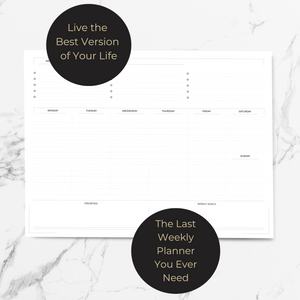 Weekly Planner Notepad – Undated Planner Pad with 52 Tear-Off Sheets – Beautiful To-Do List Notepad for Goals, Priorities, and Tracking