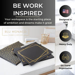 Load image into Gallery viewer, Set of 12 Geometric Black Gold Hanging File Folders Letter Size, Cute Hanging Folders for Filing Cabinet and Hanging File System, Filing Cabinet Folders, Decorative Hanging Filing folders with tabs
