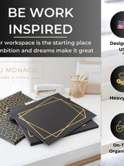 Load image into Gallery viewer, Set of 12 Geometric Black Gold Hanging File Folders Letter Size, Cute Hanging Folders for Filing Cabinet and Hanging File System, Filing Cabinet Folders, Decorative Hanging Filing folders with tabs
