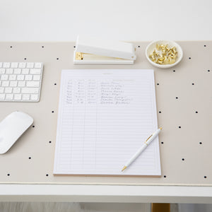 Load image into Gallery viewer, BLU MONACO Activity Log Notepad Log Comprehensive 50-Page Activity Log Notepad Sign in Sheet with Gold Text and Highlights - Your Ultimate Activity Log, and Daily Log for Work
