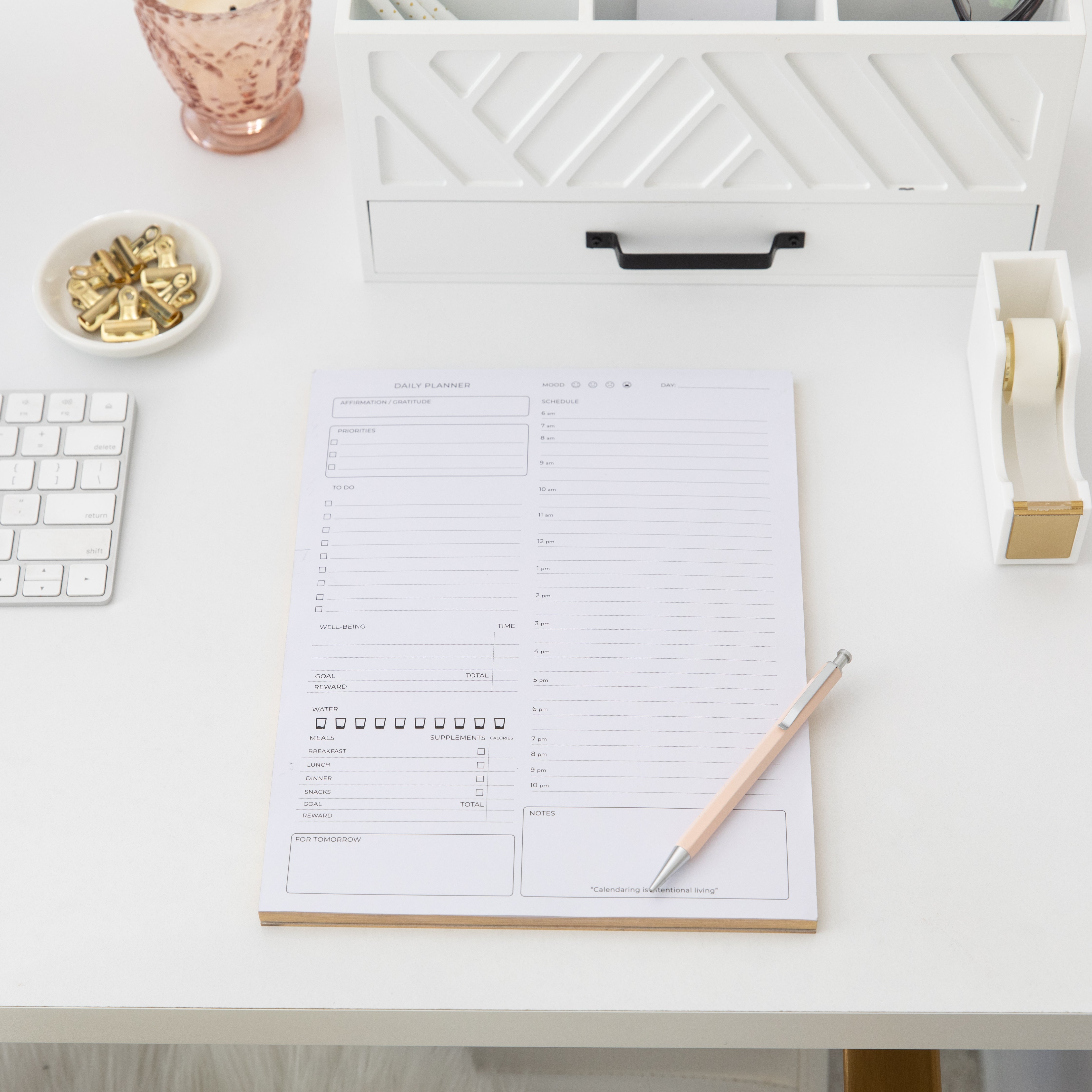 Daily Planner To-Do List Notepad - 50 Page Daily Planner Pad Checklist ...