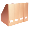 Foldable Magazine File Holder - Set of 4 - Rose Gold