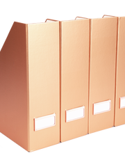 Load image into Gallery viewer, Foldable Magazine File Holder - Set of 4 - Rose Gold
