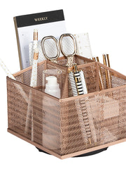 Load image into Gallery viewer, Rose Gold Rotating Pen Cup - Pencil Cup
