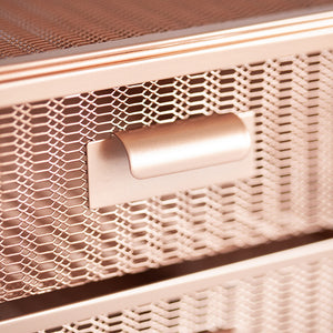 Rose Gold Monitor Stand with Drawers