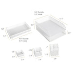 Load image into Gallery viewer, Riviera 6 Piece White Interlocking Desk Organizer Set

