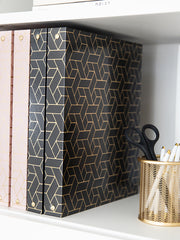 Load image into Gallery viewer, Riviera Gold Pen Holder for Desk - Gold Pen Cup - Gold Pencil Cup - Gold Brush Holder with Metal Mesh Design
