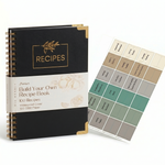 Load image into Gallery viewer, Large Black Spiral Recipe Book – 160 Recipes, Lay‑Flat Design, Thick Paper, Color Tabs
