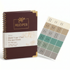 Large Brown Spiral Recipe Book – 160 Recipes, Lay‑Flat Design, Thick Paper, Color Tabs