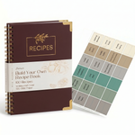 Load image into Gallery viewer, Large Brown Spiral Recipe Book – 160 Recipes, Lay‑Flat Design, Thick Paper, Color Tabs
