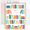 Undated Teacher Planner – 12 Months & 52 Weeks | Colorful Bookshelves Cover | Monthly & Weekly Lesson Plan Book with Stickers, Storage Pocket & Snap‑In TODAY Bookmark | Classroom Organizer with Logs, Checklists & Student Info