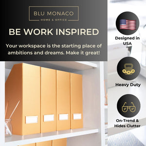 Load image into Gallery viewer, Foldable Magazine File Holder - Set of 4 - Rose Gold
