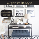 Load image into Gallery viewer, White Wooden Mail Organizer with Drawer
