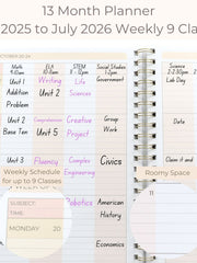 Load image into Gallery viewer, Blu Monaco Teacher Planner 2025-2026 Academic Year - Colorful Tree Design, 8.5&quot; x 11&quot; Weekly &amp; Monthly Lesson Planner, Spiral Bound, 215 Stickers, Bookmark, July 2025-2026
