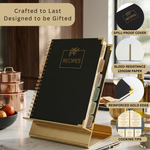 Load image into Gallery viewer, Large Black Spiral Recipe Book – 160 Recipes, Lay‑Flat Design, Thick Paper, Color Tabs
