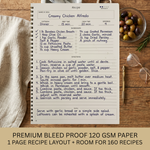 Load image into Gallery viewer, Large Green Spiral Recipe Book – 160 Recipes, Lay‑Flat Design, Thick Paper, Color Tabs
