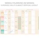 Load image into Gallery viewer, 2026–2027 Teacher Planner – Pastel Striped Cover | Best‑Selling Academic Lesson Plan Book for Teachers | July 2026–June 2027 | Monthly &amp; Weekly Planning, Stickers, Pocket &amp; Snap‑In Bookmark
