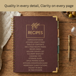 Load image into Gallery viewer, Large Brown Spiral Recipe Book – 160 Recipes, Lay‑Flat Design, Thick Paper, Color Tabs
