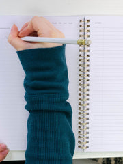 Load image into Gallery viewer, BLU MONACO Minimalist Daily Planner and Notebook with Hourly Schedule - 160 Pages, 80 Days - Grey with Botanical Design - Aesthetic Spiral To-Do List Notepad for Easy Task and Appointment Management - Stylish Book for School, Office, or Home Organization
