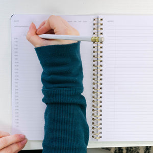 Load image into Gallery viewer, BLU MONACO Minimalist Daily Planner and Notebook with Hourly Schedule - 160 Pages, 80 Days - Grey with Botanical Design - Aesthetic Spiral To-Do List Notepad for Easy Task and Appointment Management - Stylish Book for School, Office, or Home Organization
