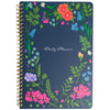 BLU MONACO Beautiful Daily Planner and Notebook with Hourly Schedule - 160 Pages , 80 Days - Navy Floral Aesthetic Spiral To-Do List Notepad for Easy Task and Appointment Management - Stylish Book for School, Office, or Home Organization