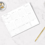 Load image into Gallery viewer, Black Weekly Planning Pad - Undated Calendar Notepad with 52 Tear-Off Sheets - Versatile Organizer for To-Do Lists, Scheduling, and Desk Planning

