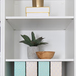 Load image into Gallery viewer, BLU MONACO Set of 4 Foldable Cute Magazine File Holders with Gold Label Holders - 2 Pink and 2 Aqua with Fun Gold Geometric Patterns - Stylish and Durable Magazine Storage for Home and Office
