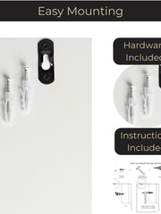 Load image into Gallery viewer, Mail Organizer Wall Mounted - White Wooden Mail Holder for Wall - Key Hanger
