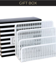 Load image into Gallery viewer, White Metal Mesh Letter Sorter – 3-Slot Mail Organizer for Desk, Office &amp; Home
