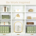 Load image into Gallery viewer, Set of 6 Foldable Magazine File Holders in Earth Green with Label Holders
