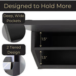 Load image into Gallery viewer, Mail Organizer Wall Mounted - Grey Wood Wall Mount Mail Holder Modern Key Holder
