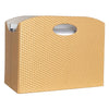Gold Magazine Basket, PVC Leather Decorative Magazine Holder