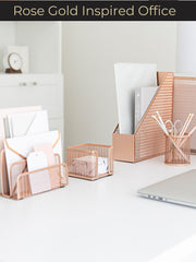 Load image into Gallery viewer, Rose Gold Metal Mesh Letter Sorter
