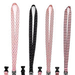 Load image into Gallery viewer, BLU MONACO - Pink Lanyard Keychain for Women Girls - 4 Pcs Set - Pretty Cute Fashion Cool Breakaway Neck lanyards - Teacher Lanyard
