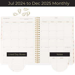 Large Planner 2024-2025 Daily Weekly Monthly Planners 2024-2025 - 8.5" x 11" Appointment Book for Women, Mom, Work, School Calendar Planner - 18 Month Planner 2024-2025 with 419 Stickers and Bookmark