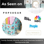 Load image into Gallery viewer, BLU MONACO Floral Magazine Holder Cute Set of 4 Foldable Magazine File Boxes Aqua Floral Pattern with Gold Label Holder- Magazine Rack Desk Organizer, Binder Holder, Vertical File Folder Organizer
