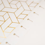 Load image into Gallery viewer, Set of 12 Cream White Cute Hanging File Folders Letter Size with Geometric Gold Foil Designs, Letter Size Decorative Hanging Folders for Filing Cabinet and Hanging File System, File Cabinet Folders
