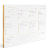 Undated Weekly Planner Pad - Undated Planner Weekly Calendar Pad - 8.5 x 11 Tear off 50 PG Gold Edge Weekly Desk Pad - Weekly Notepad - Weekly Planner Pad Tear Off Undated Calendar Weekly Planning Pad