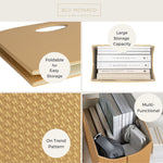 Load image into Gallery viewer, Gold Magazine Basket, PVC Leather Decorative Magazine Holder
