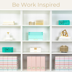 Load image into Gallery viewer, Set of 4 Foldable Magazine Holders in Pastel Stripes – Sturdy Cardboard Vertical Organizers with Label Holders
