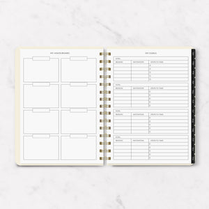 2024 Weekly Planner Small with Gold Polka Dot Design