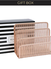 Load image into Gallery viewer, Rose Gold Metal Mesh Letter Sorter
