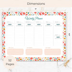 Load image into Gallery viewer, Floral Weekly Planner Notepad – Weekly To-Do List with Water Tracker and 52 Tear-Off Sheets – Bright Floral Planner Pad with Calendar, Goals, and To-Do Lists
