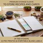 Load image into Gallery viewer, Large Green Spiral Recipe Book – 160 Recipes, Lay‑Flat Design, Thick Paper, Color Tabs

