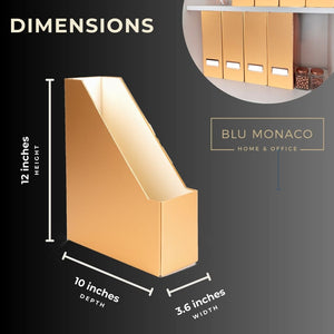 Foldable Magazine File Holder - Set of 4 - Rose Gold