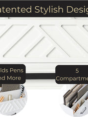 Load image into Gallery viewer, White Wooden Mail Organizer with Drawer
