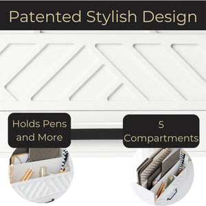 Load image into Gallery viewer, White Wooden Mail Organizer with Drawer
