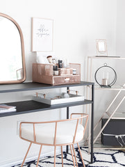 Load image into Gallery viewer, Rose Gold Desk Organizer with Drawer
