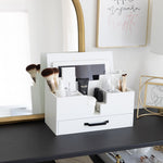 Load image into Gallery viewer, White Wooden Office Supplies Organizer

