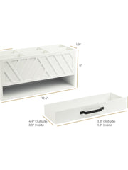Load image into Gallery viewer, White Wooden Pen Organizer - Pencil Organizer
